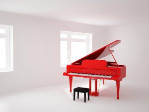 Room with a grand piano